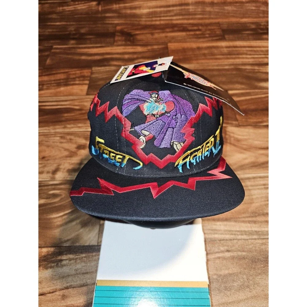 NEW Vintage Rare Street Fighter II M. Vega Capcon Jagged Edge SNES Hat Snapback
